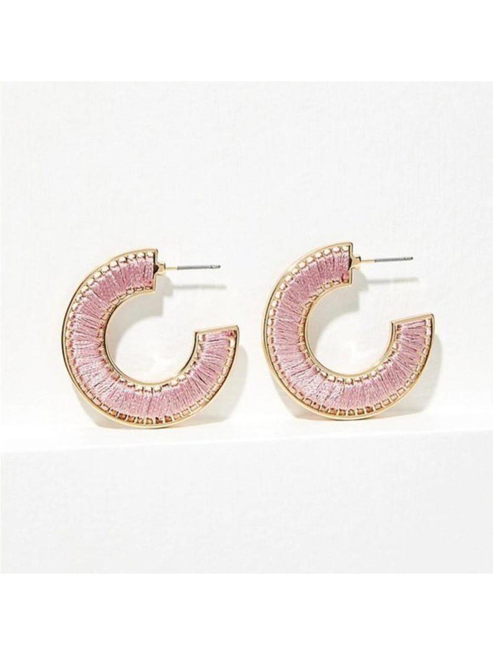 LOFT Fabric Hoop Earrings